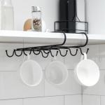 Держатель для кружек подвесной Доляна, на 10 предметов, 27.8?18.5?7.5 см, чёрный