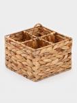 Корзинка для подачи столовых приборов Доляна «Камыш», 4 секции, 20?14 см, солома