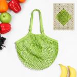 Сумка-авоська, клетка 1.5 см, зелёная