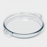 Блюдо для запекания Pa?abah?e Borcam, 2.4 л, d=31.6 см, стекло, с ручками, прозрачное