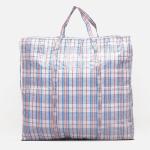 Сумка хозяйственная на молнии, 82 л, в клетку