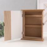 Ключница настенная «Роза. Ключи и сердце», дерево, 6 крючков, голубой 6.5?20?26.5 см