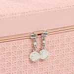 Набор шкатулок для украшений с зеркалом «Вязка. Розовый», 3 шт., искусственная кожа