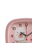 Будильник «Альпака», плавный ход, 12.5?10.5 см, розовый