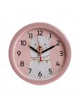 Будильник «Альпака», плавный ход, d=15 см, розовый