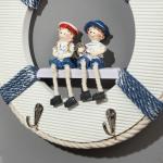 Вешалка настенная «Спасательный круг», крючки декоративные, 30 см