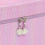 Набор шкатулок для украшений с зеркалом «Волны. Розовый», 3 шт., искусственная кожа