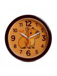 Будильник «Капибара», плавный ход, d=15 см, корпус коричневый