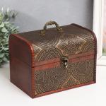 Набор шкатулок для украшений «Сундуки. Золотой орнамент», 3 шт., дерево