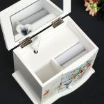 Музыкальная шкатулка механическая «Комод 1 ящик. Букет в античной вазе»», дерево, 11?14.7?10.6 см