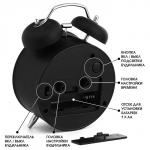 Будильник «Классика», дискретный ход, d=9.8 см, от батарейки АА, чёрный