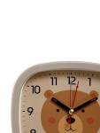 Будильник «Медвежонок», плавный ход, 12.5?10.5 см, бежевый