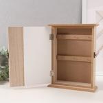 Ключница настенная «Круги. Ключи и сердце», дерево, 6 крючков, розовый, 6.5?20?26.5 см