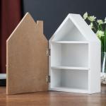 Деревянная шкатулка с полочками «Цветочное сердце», 26.5?8?17 см