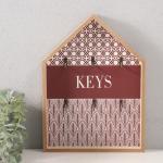 Настенные крючки декоративные «Узоры», дерево, коричневый, 5?22?30 см