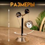 Настольные часы, 32?22 см, диаметр часов 8 см, латунь