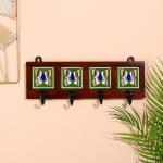 Вешалка «Караван. Бабочки», 22?4?12 см, дерево, 4 крючка, МИКС