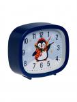 Будильник «Пингвин», плавный ход, 12.5?10.5 см, синий