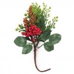 "Blumentag" VDD-132 Веточка декоративная с ягодами 6 х 1 шт. 18 см .