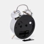 Будильник «Смайл», циферблат d=11.5 см, с подсветкой, от батареек 1хАА, хром