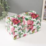 Набор шкатулок для украшений «Сундук. Яркие цветы», картон, 3 шт.