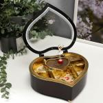 Музыкальная шкатулка «Изогнутое сердце», пластик, 19?17?7 см, МИКС