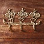 Ключница «Элегия», 18.5?12.5?3 см, латунь