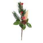 "Blumentag" VDD-50 Веточка декоративная с шишкой и ягодой 6 х 1 шт. 17 см СК/Уценка 01