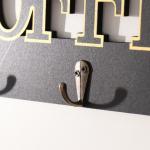 Настенные крючки декоративные «Кофе», дерево, чёрный с золотом, 3?30?12 см