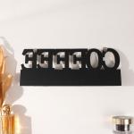 Настенные крючки декоративные «Кофе», дерево, чёрный с золотом, 3?30?12 см