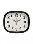 Будильник-часы настольные «Классика», 12.5?10.5 см, от батарейки АА, чёрный