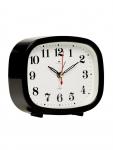 Будильник-часы настольные «Классика», 12.5?10.5 см, от батарейки АА, чёрный