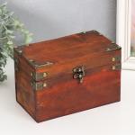 Набор шкатулок для украшений «Сундучок. С уголками», дерево, 2 шт.