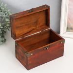 Набор шкатулок для украшений «Сундучок. С уголками», дерево, 2 шт.