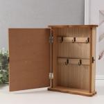 Ключница настенная «KEYS с сердечком и бантом», дерево, 3?19?25.6 см