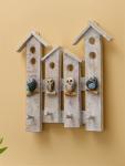 Вешалка «Скворечник с воробьями», 35?6.5?33.5 см, дерево албезия
