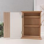 Ключница настенная «Отпечаток листьев. Ключи и сердце», дерево, 6 крючков, чёрный, 6.5?20?26.5 см