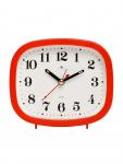 Будильник-часы настольные «Классика», дискретный ход, 12.5?10.5 см, от батарейки АА, красный