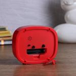 Будильник-часы настольные «Классика», дискретный ход, 12.5?10.5 см, от батарейки АА, красный