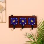 Вешалка «Узоры», 3 крючка, дерево