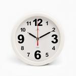 Будильник-часы настольные «Классика», дискретный ход, d=15 см, 16.5?16.5 см, от батарейки АА