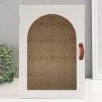 Ключница настенная «Витражное окно», дерево, 6 крючков, 20?7?28 см