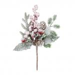 "Blumentag" VDF-128 Веточка хвойная с шишкой и ягодами 3 х 1 шт. 23 см 01