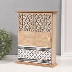 Ключница настенная «Геометрический узор», дерево, 6 крючков, 6.5?20?25.5 см