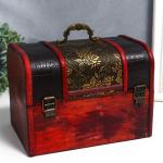 Набор шкатулок для украшений «Сундук. Цветы», дерево, 3 шт., 22?15?15 см, МИКС