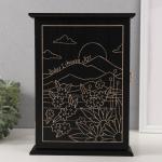 Ключница настенная «Горы. Закат», дерево, 6 крючков, 6?22?30 см