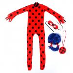 Карнавальный костюм «Божья коровка», рост 104–116 см, комбинезон, маска, сумка, парик