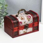 Набор шкатулок для украшений «Сундучок. Розы и марки», дерево, 2 шт., состаренная