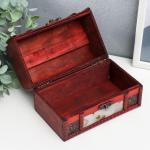 Набор шкатулок для украшений «Сундучок. Розы и марки», дерево, 2 шт., состаренная