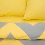 Постельное бельё 1.5-спальное «Этель. Жёлтый шеврон», поплин
